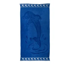 Telo mare 90x165 cm delfino blu