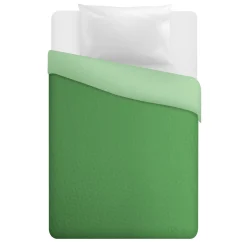Trapuntino 1 piazza e mezza double face verde chiaro scuro