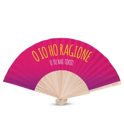 Ventaglio legno con scritta ho ragione rosa